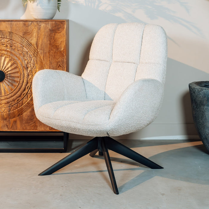 Elvis Relaxsessel | Naturfarbenes Bouclé