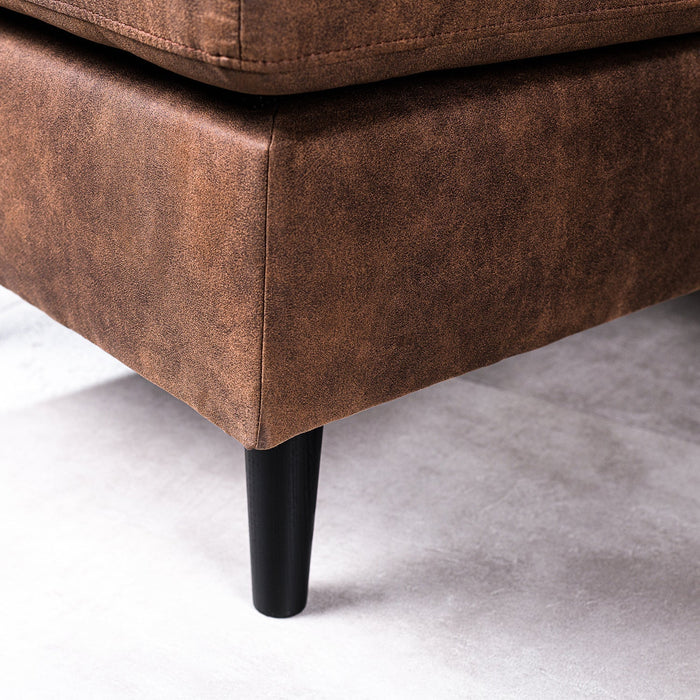 Ecksofa Lindsay | Braun Savannah | Langsessel links und rechts