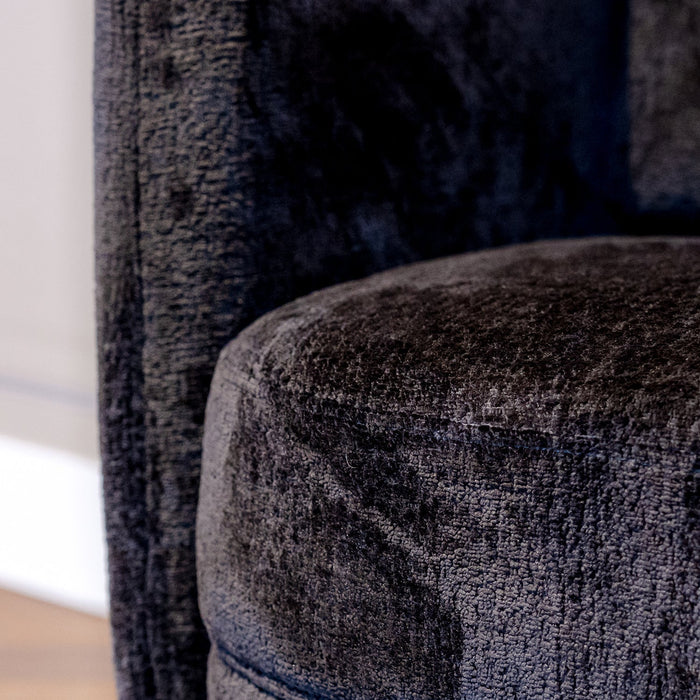 Turner Drehsessel | Schwarzes Chenille