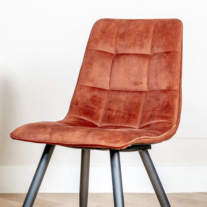Jelto Esszimmerstuhl mit luxuriösem Ruhevelours für maximalen Komfort und Stil
