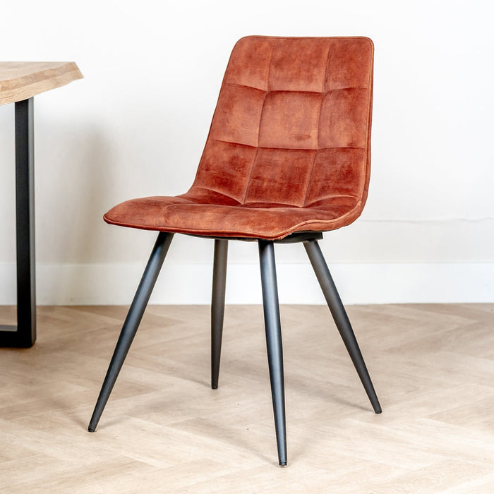 Jelto Esszimmerstuhl mit luxuriösem Ruhevelours für maximalen Komfort und Stil