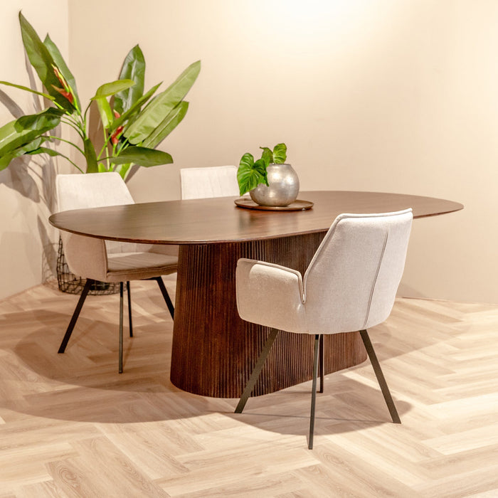 Esstisch Salvator | Oval | Nussbaum Mango