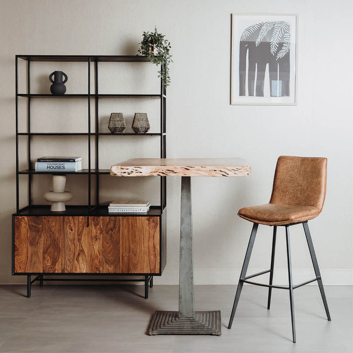 Barhocker Pamplona | Stoff Fabric T – Farbe Cognac