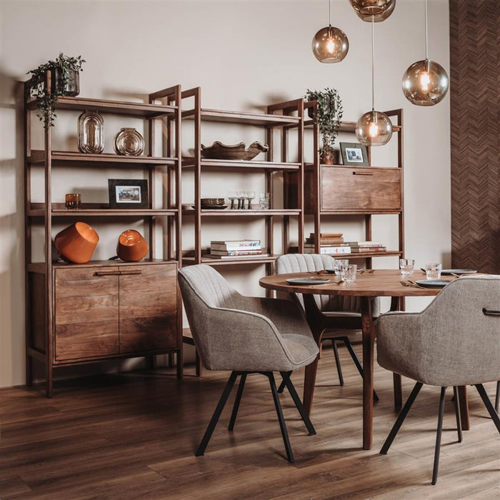 Wandschrank Falcone | Nussbaumholz und Akazienholz