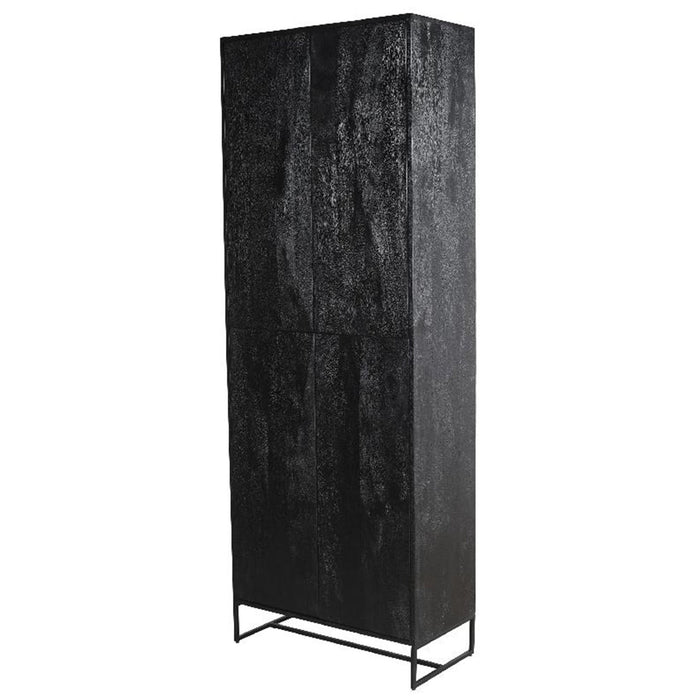 Aufbewahrungsschrank Onyx | Schwarzes Mangoholz | 4 Türen
