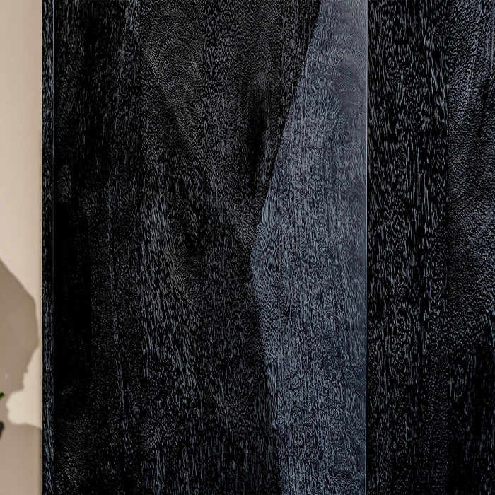 Aufbewahrungsschrank Onyx | Schwarzes Mangoholz | 2 Türen