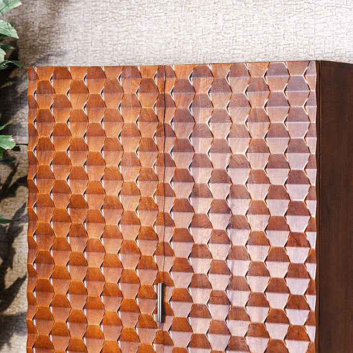 Aufbewahrungsschrank Paola | Mahagoni-Mango | 90 cm