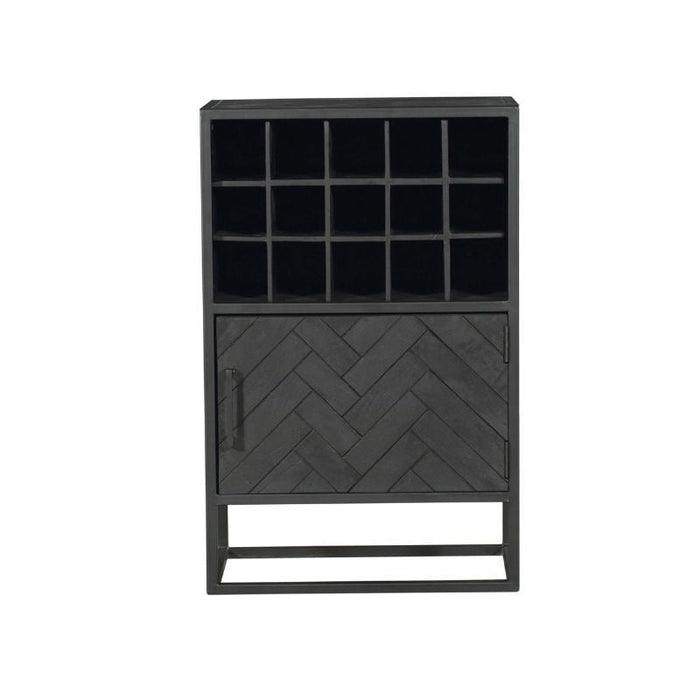 Weinschrank Yara | Schwarzes Mahagoni