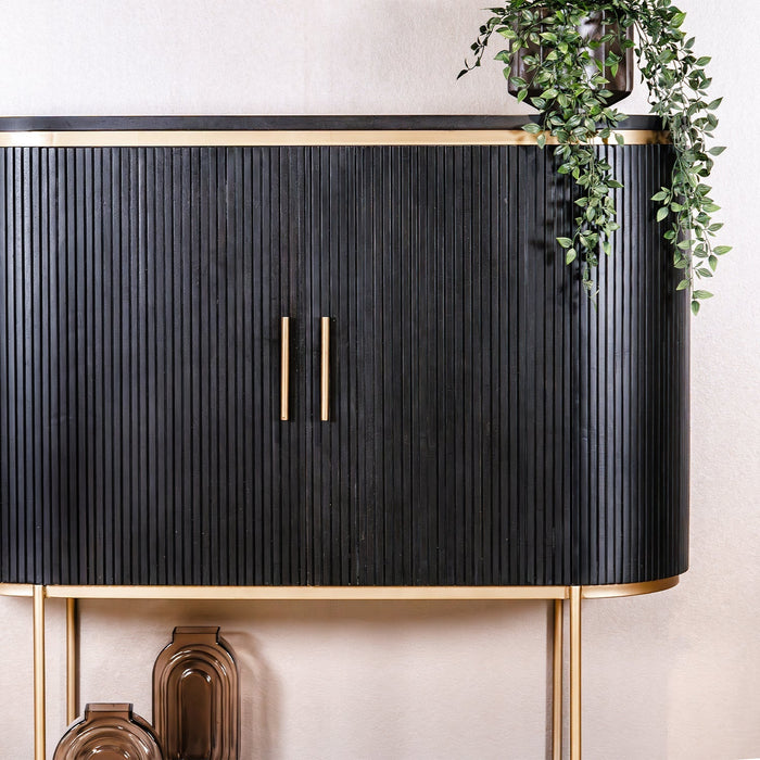 Barschrank Rivello | Schwarzes Mahagoni