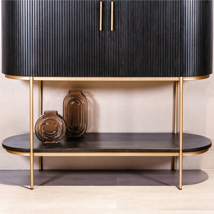 Barschrank Rivello | Schwarzes Mahagoni