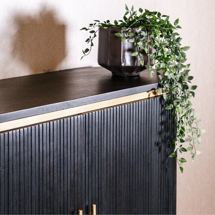 Barschrank Rivello | Schwarzes Mahagoni