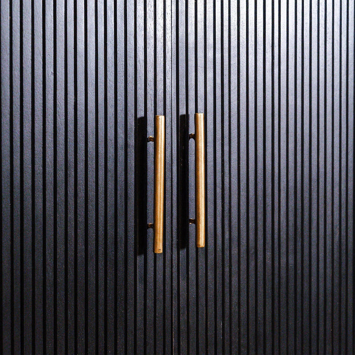 Barschrank Rivello | Schwarzes Mahagoni