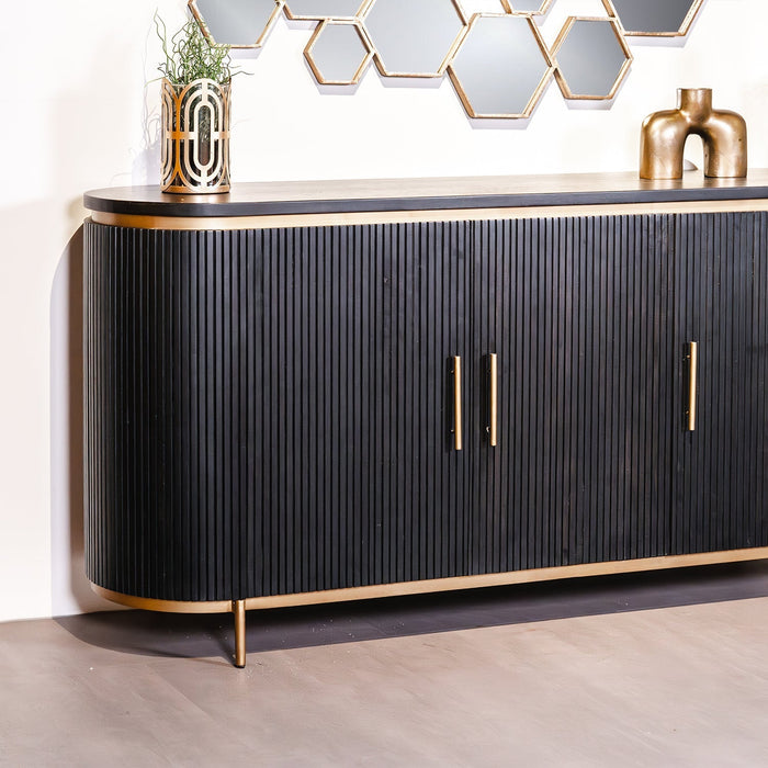 Rivello Sideboard | Schwarzes Mangoholz