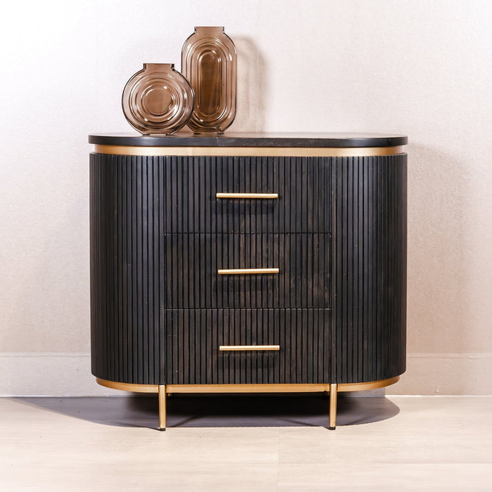 Schlüsselschrank Rivello | Schwarzes Mangoholz