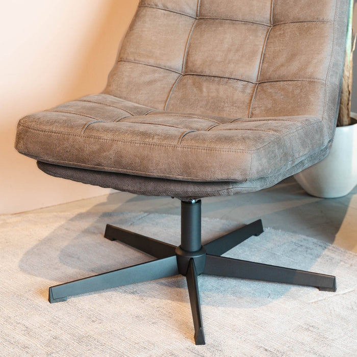Relaxsessel Alvar | Taupefarbenes Microsuede