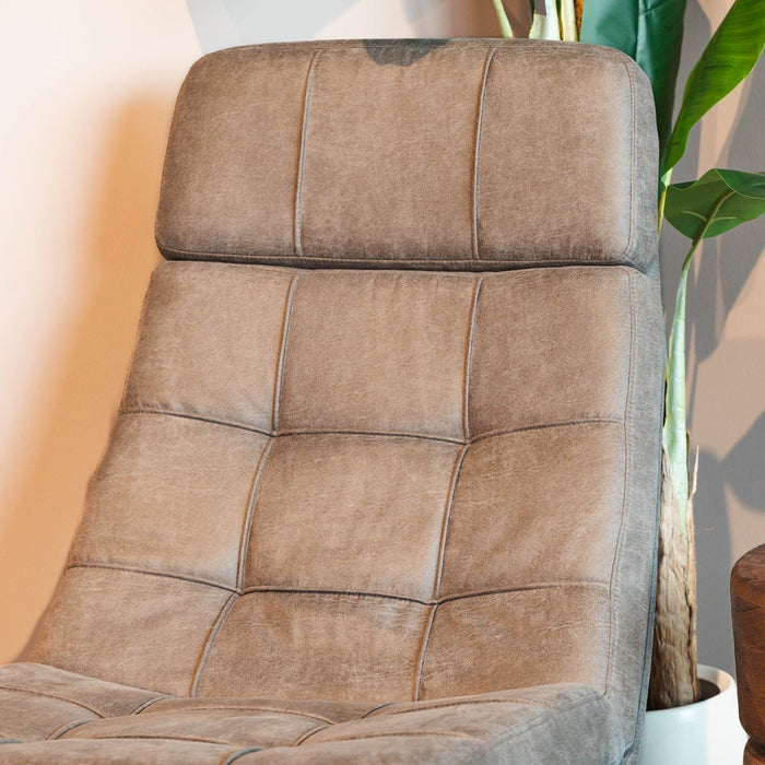 Relaxsessel Alvar | Taupefarbenes Microsuede
