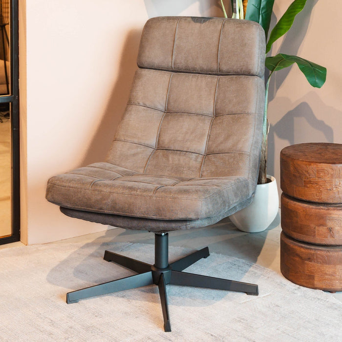 Relaxsessel Alvar | Taupefarbenes Microsuede
