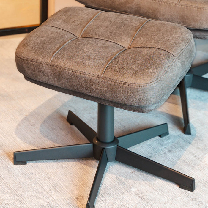 Relaxsessel Alvar | Taupefarbenes Microsuede