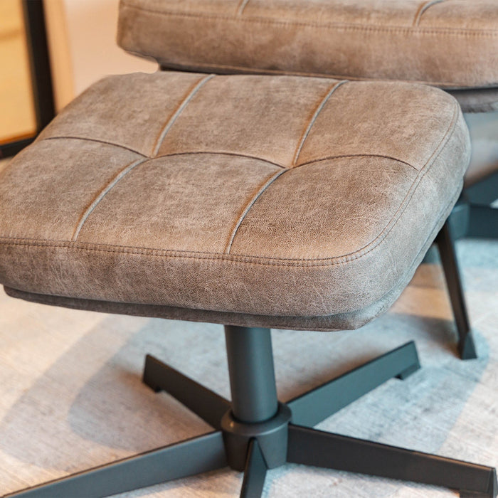Relaxsessel Alvar | Taupefarbenes Microsuede
