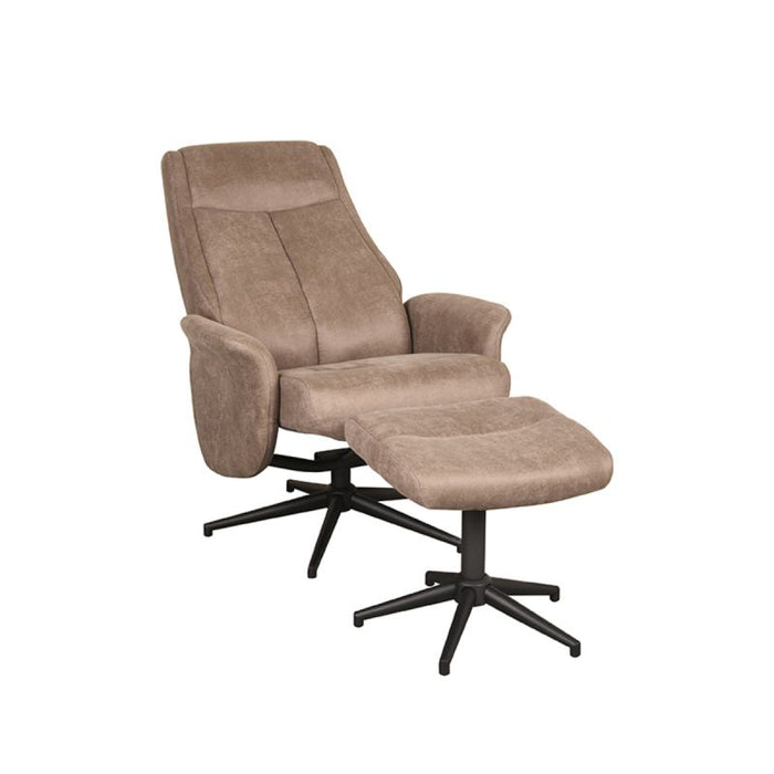 Relaxsessel Bergen | Weiches Mikro-Wildleder in Taupe