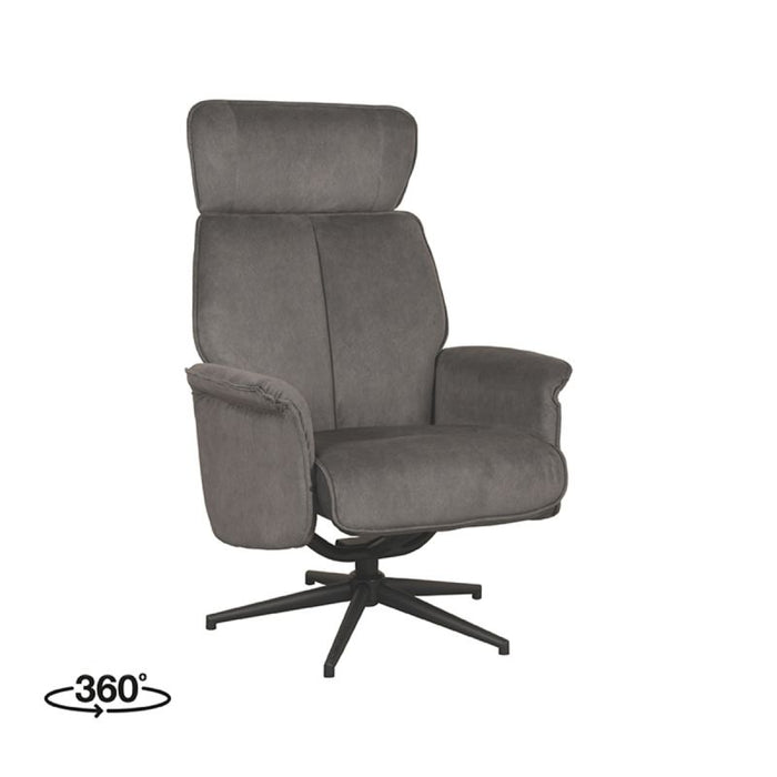 Relaxsessel Verdal | Grau Micro-Wildleder