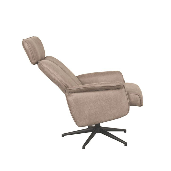 Relaxsessel Verdal | Taupefarbenes Mikro-Wildleder