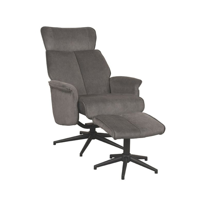 Relaxsessel Verdal | Grau Micro-Wildleder