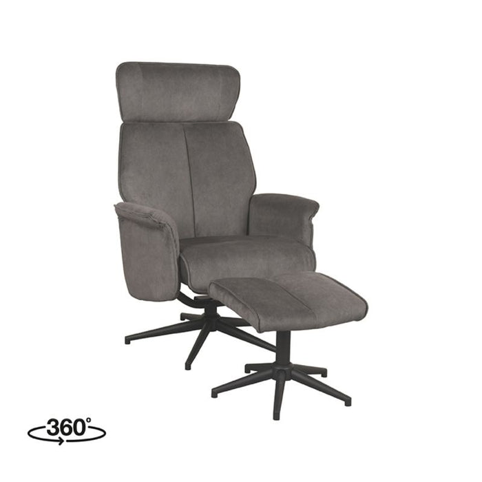 Relaxsessel Verdal | Grau Micro-Wildleder
