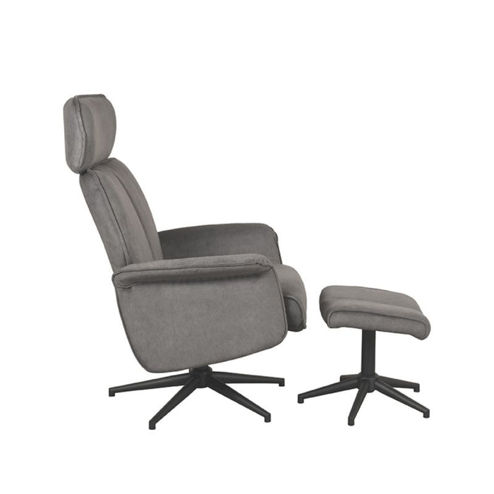 Relaxsessel Verdal | Grau Micro-Wildleder
