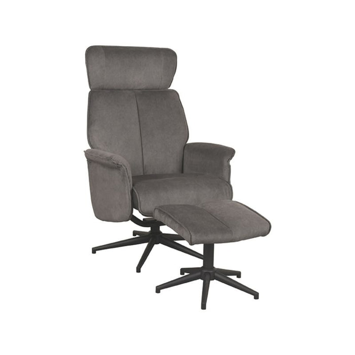Relaxsessel Verdal | Grau Micro-Wildleder