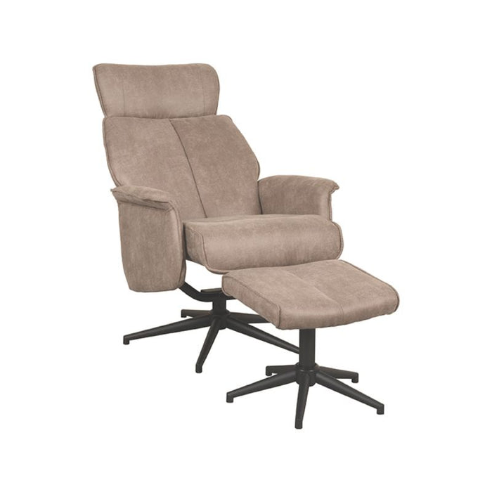 Relaxsessel Verdal | Taupefarbenes Mikro-Wildleder