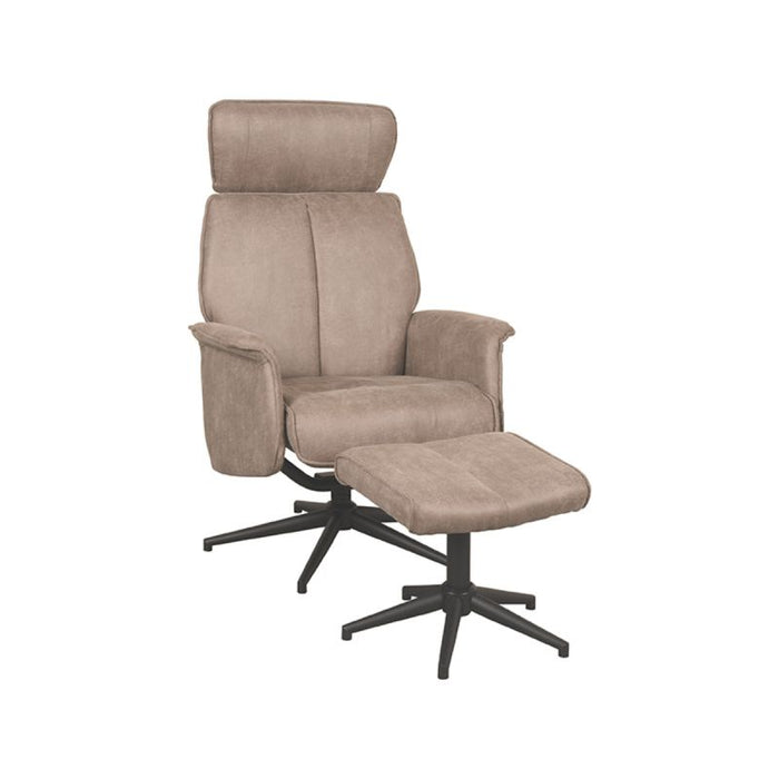 Relaxsessel Verdal | Taupefarbenes Mikro-Wildleder