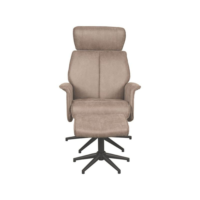 Relaxsessel Verdal | Taupefarbenes Mikro-Wildleder