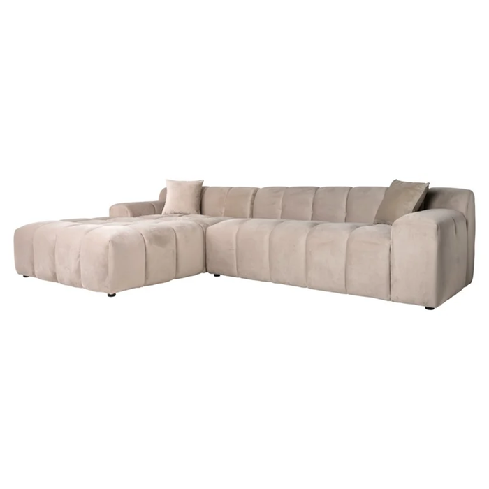 Modulares Ecksofa Cube | Khaki-Samt