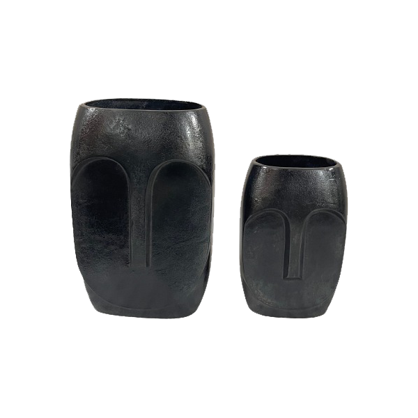 Vase Grace | Schwarzes Aluminium