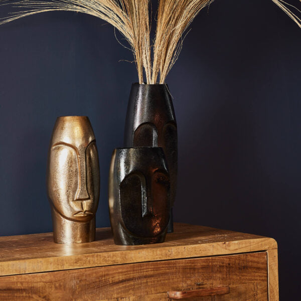 Vase Grace | Schwarzes Aluminium