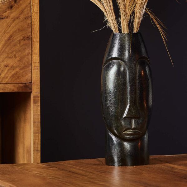 Vase Lyra | Schwarzes Aluminium