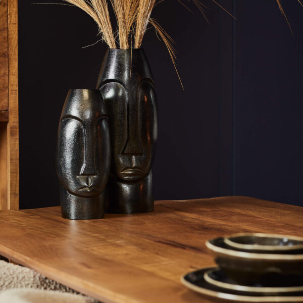 Vase Lyra | Schwarzes Aluminium