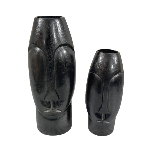 Vase Lyra | Schwarzes Aluminium