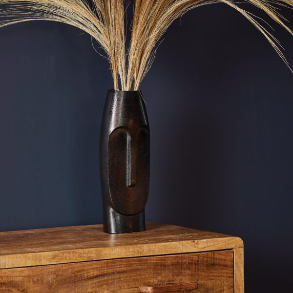 Vase Liv | Schwarzes Aluminium