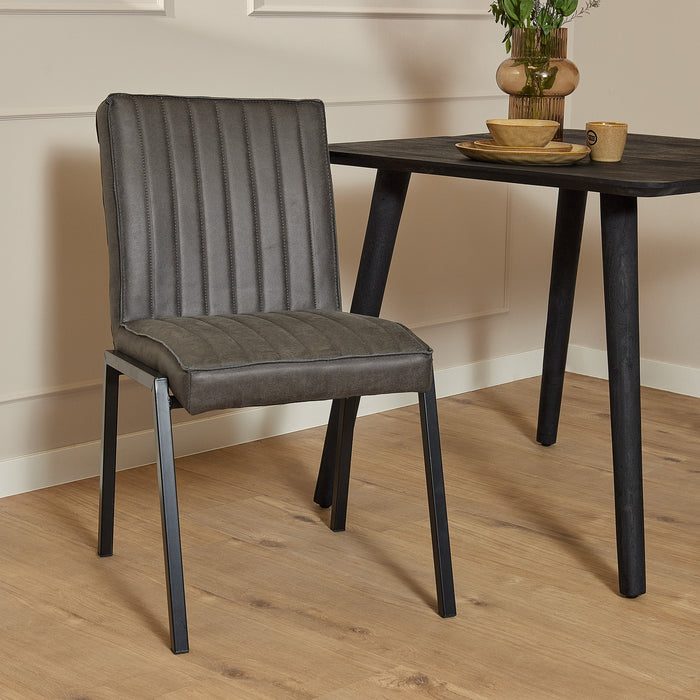 Eleganter Esszimmerstuhl Tivoli in stilvoller Graphitfarbe für ein modernes Esszimmer