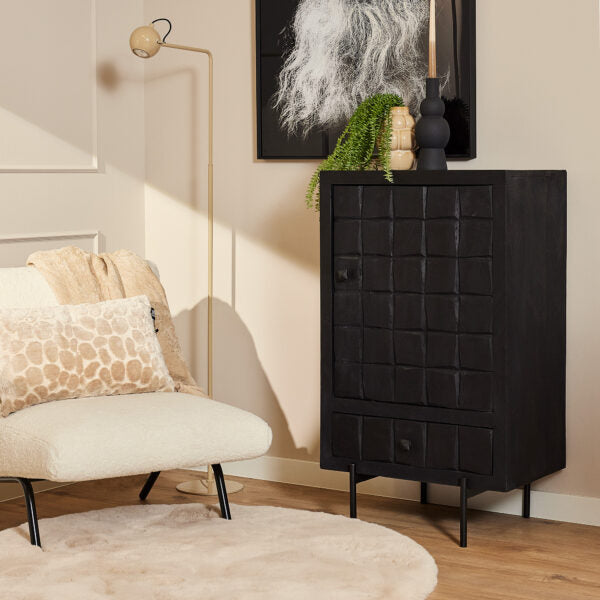Bренди Schrank Black | 1 Tür, 1 Schublade