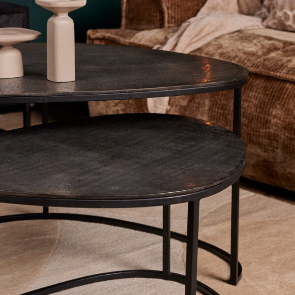 Set Couchtische Lana | Schwarz