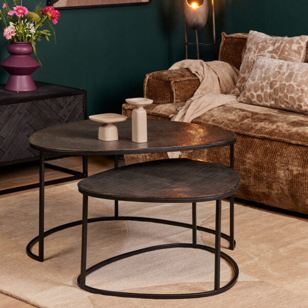 Set Couchtische Lana | Schwarz
