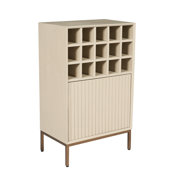 Weinschrank Madison | Goldfarbenes Mangoholz