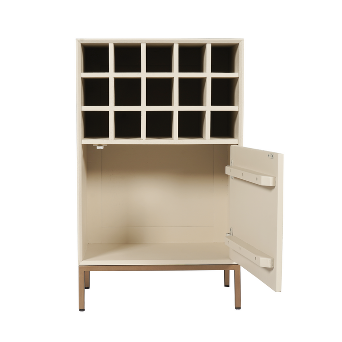 Weinschrank Madison | Goldfarbenes Mangoholz