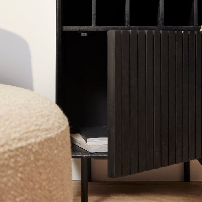 Weinschrank Madison | Schwarzes Mahagoni