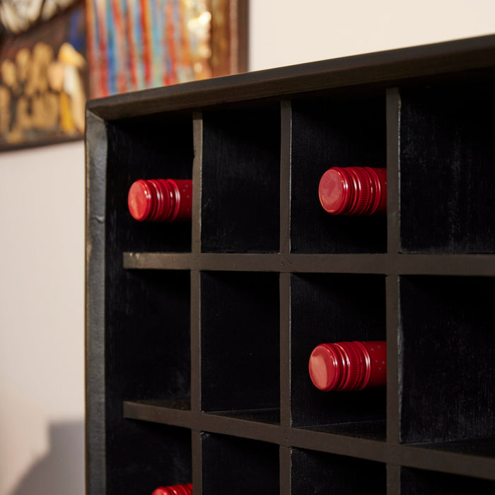 Weinschrank Madison | Schwarzes Mahagoni