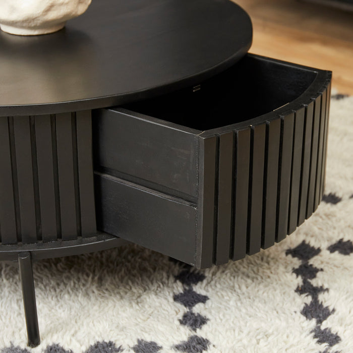 Couchtisch Madison | Schwarz mit Mangoholz