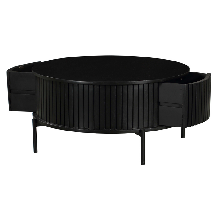 Couchtisch Madison | Schwarz mit Mangoholz